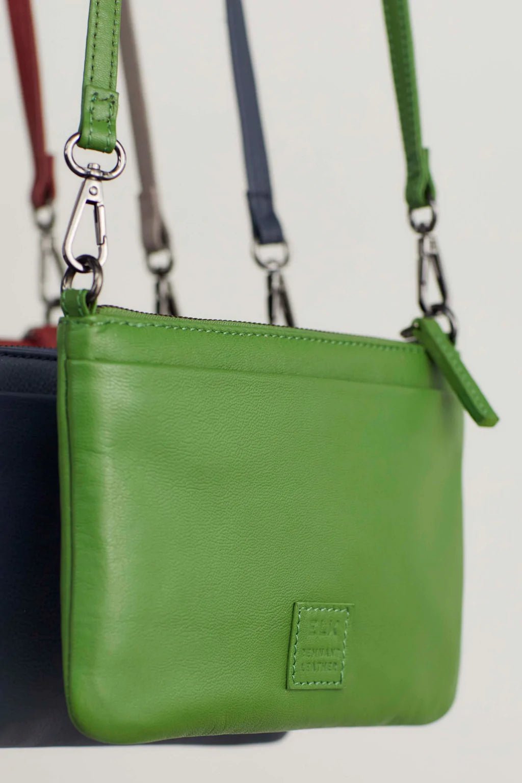 Green leather sales coach bag