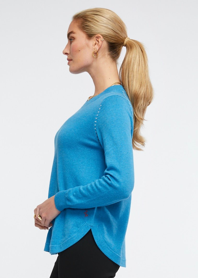 Shop Essential Shirt Bottom Knit | Atoll Blue - Zaket & Plover
