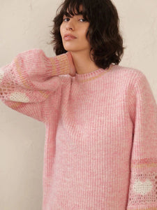 Shop Me369 Mara Pink Knit Sweater - Me369