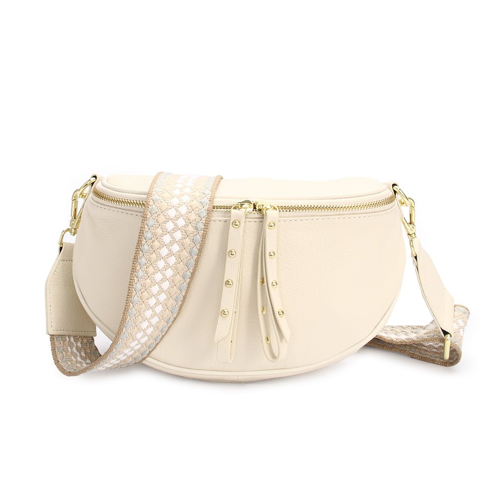 Shop Obsessed Leather Bumbag with Adjustable Strap | Off White - Hi Ho & Co
