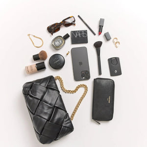 Shop PRE-ORDER Gabrielle Woven Leather Bag | Black - Vestirsi