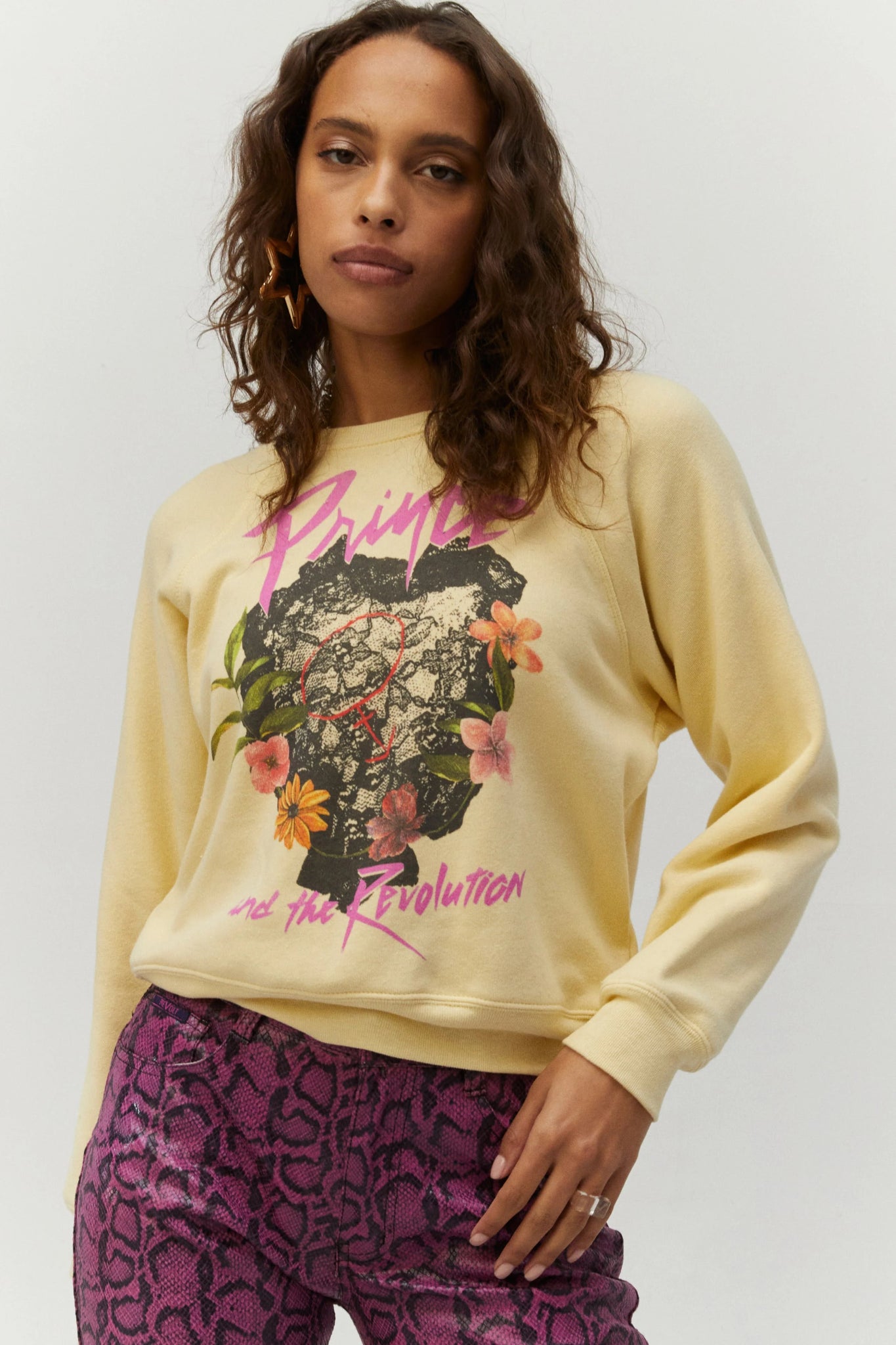 Shop Prince and the Revolution Raglan Sleeve Crew in Yellow Fizz by Daydreamer - Daydreamer