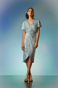 Shop Sequin Dress Style 231760 | Silver - Joseph Ribkoff