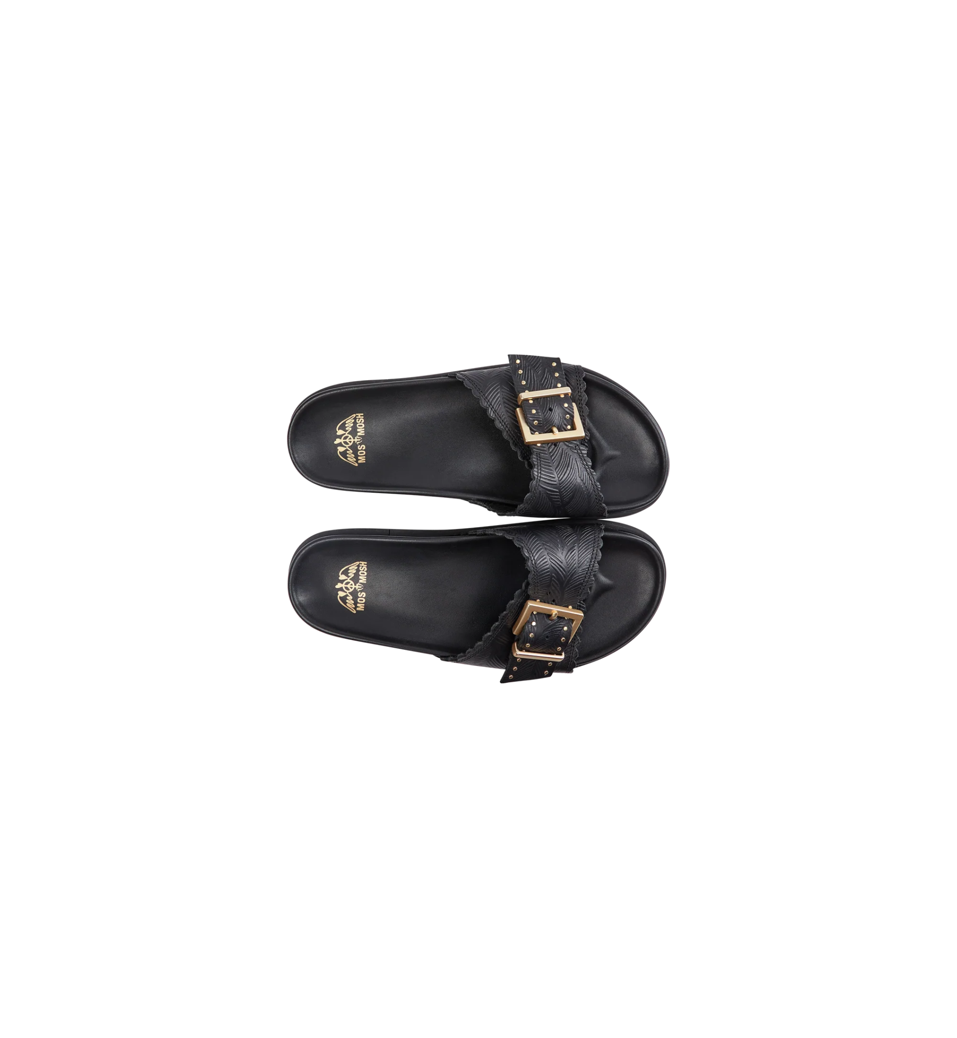 Shop St Tropez Leather Sandal | Black - Mos Mosh
