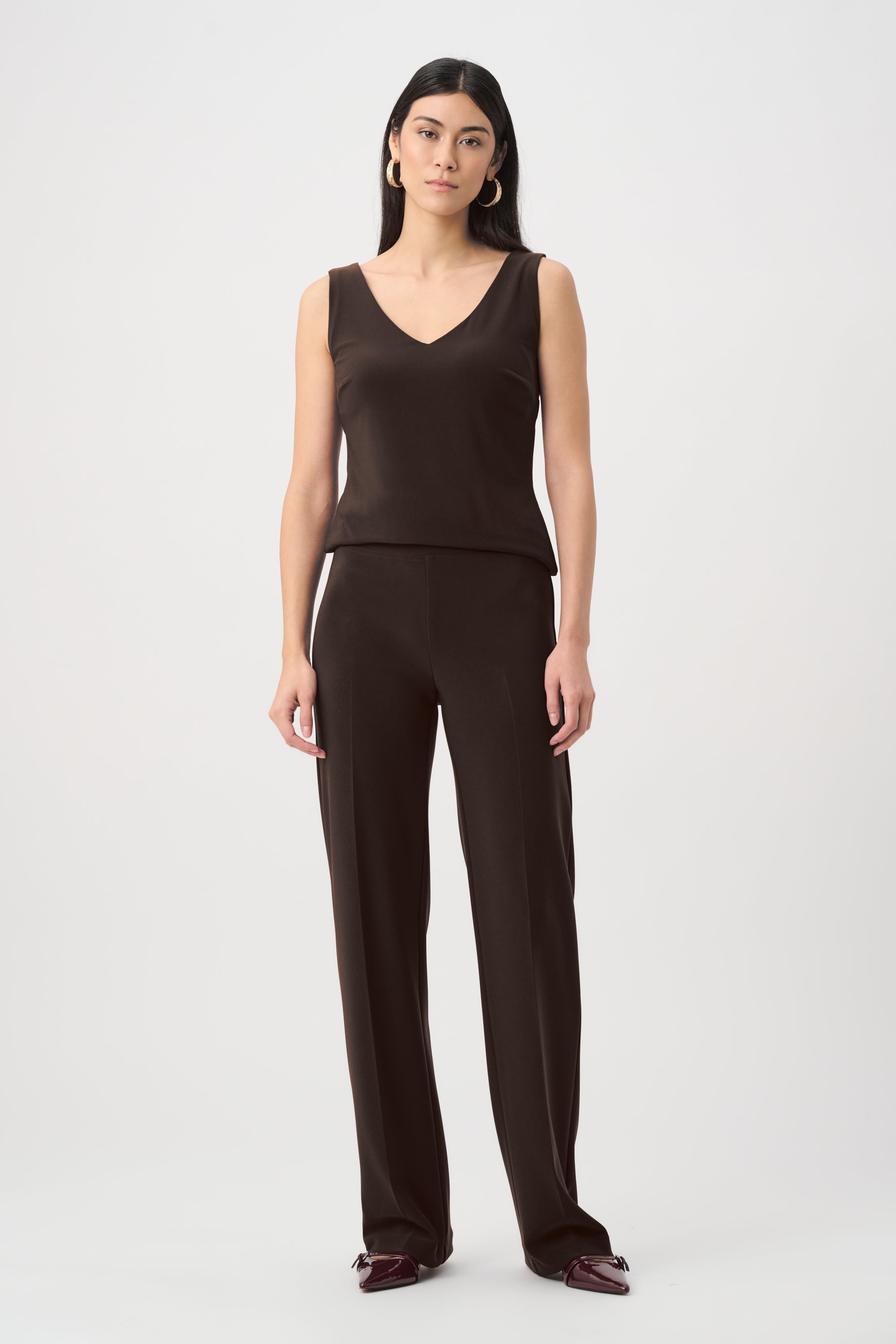 Joseph Ribkoff Classic Wide Leg Pant | Mocha