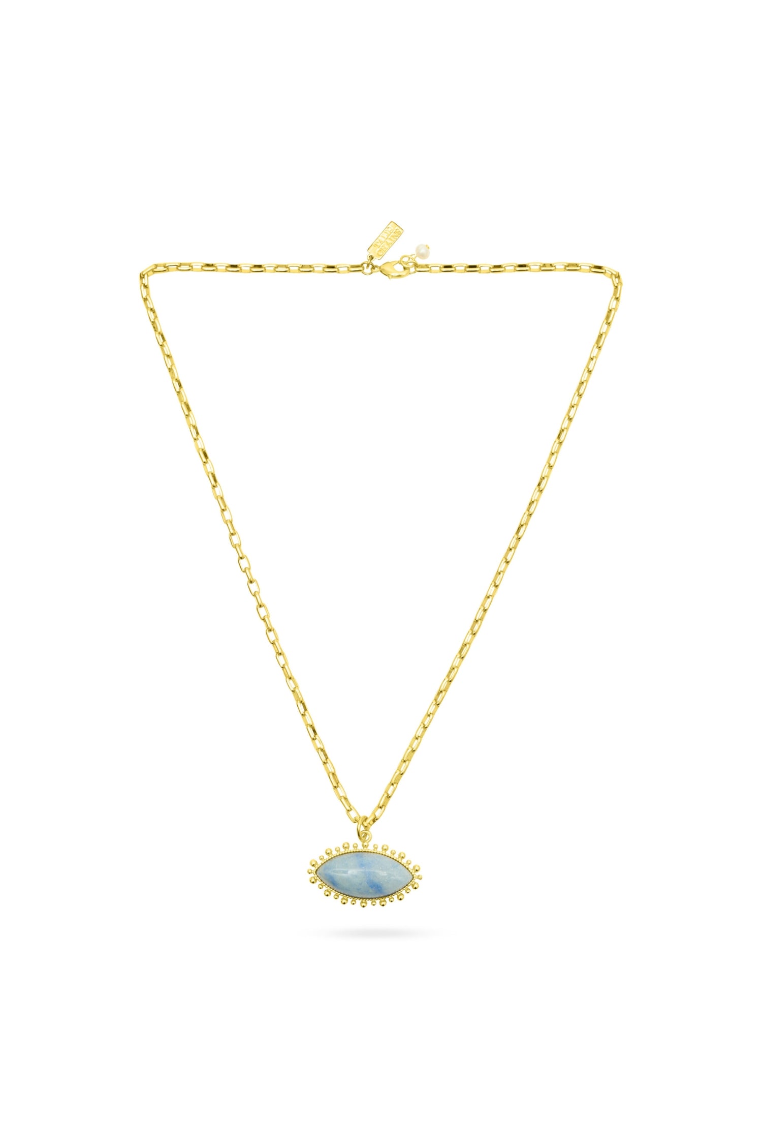 Talis Chains Blue Aventurine Eye Pendant Necklace