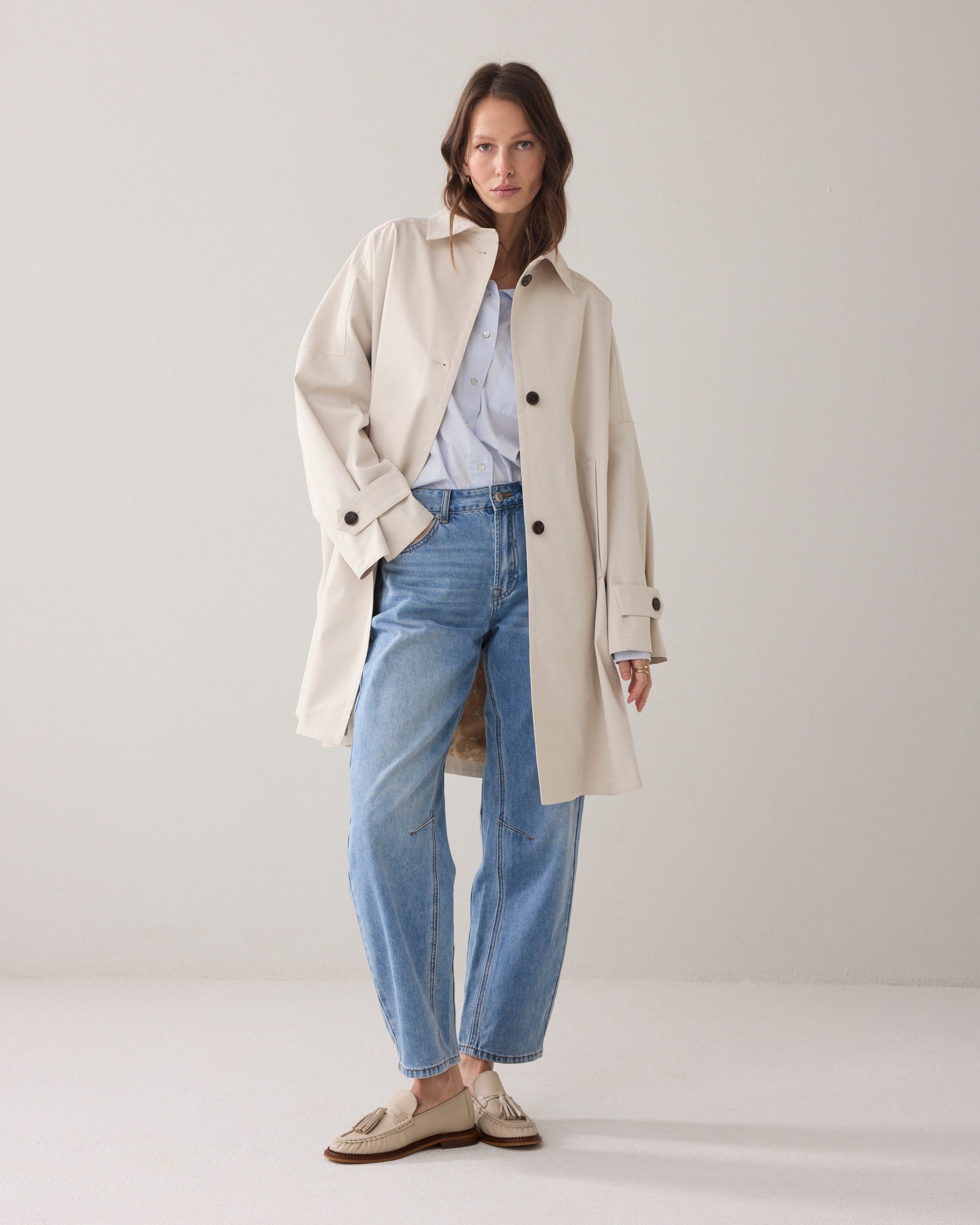 Summum Woman Oversized Gabardine Jacket