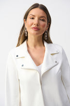 Joseph Ribkoff Foiled Faux Suede Swing Jacket
