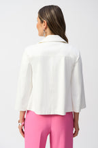 Joseph Ribkoff Foiled Faux Suede Swing Jacket