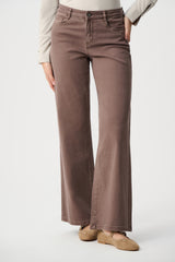 Joseph Ribkoff Goldie Classic Wide-Leg Jeans — Mink