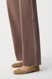 Joseph Ribkoff Goldie Classic Wide-Leg Jeans — Mink