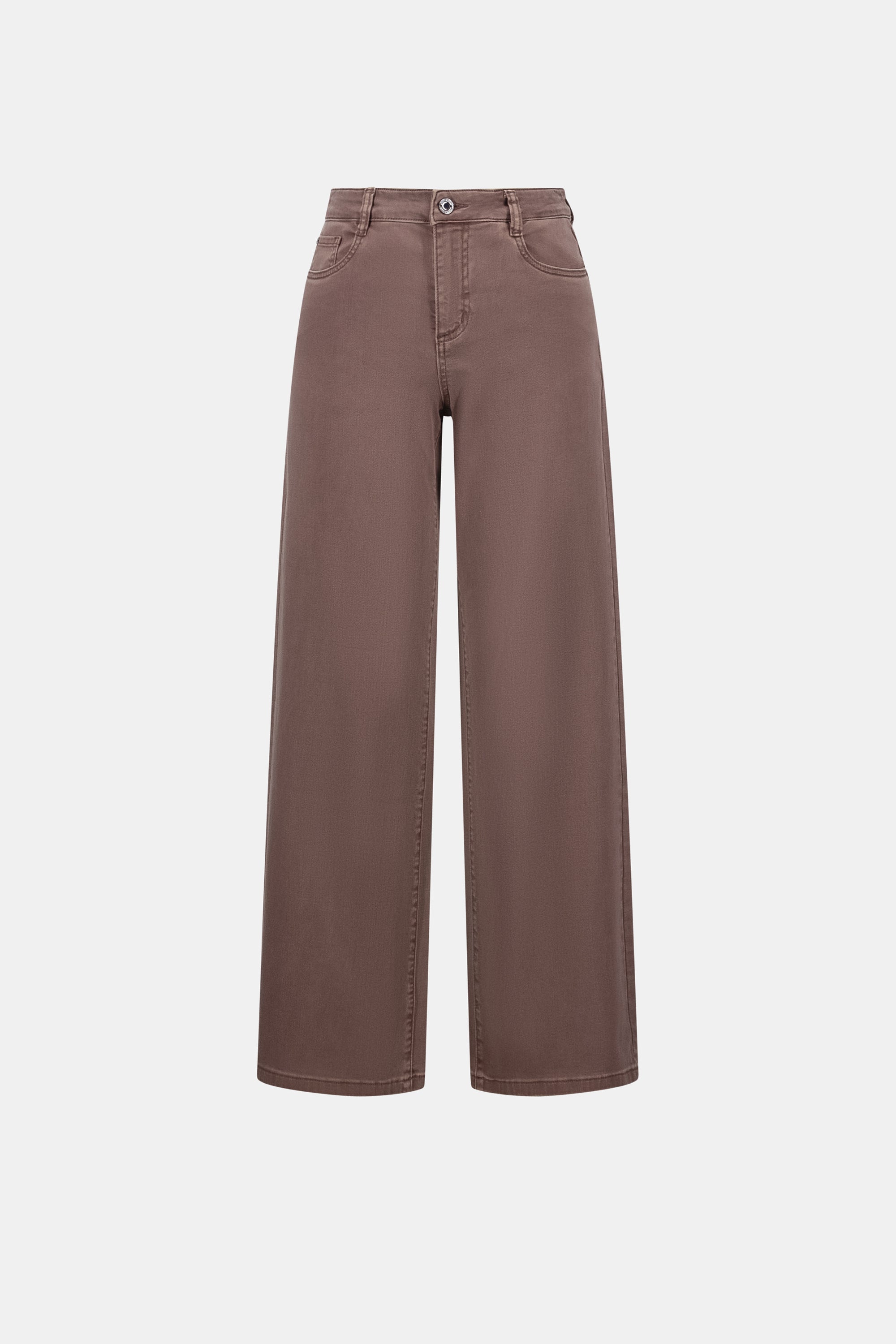 Joseph Ribkoff Goldie Classic Wide-Leg Jeans — Mink