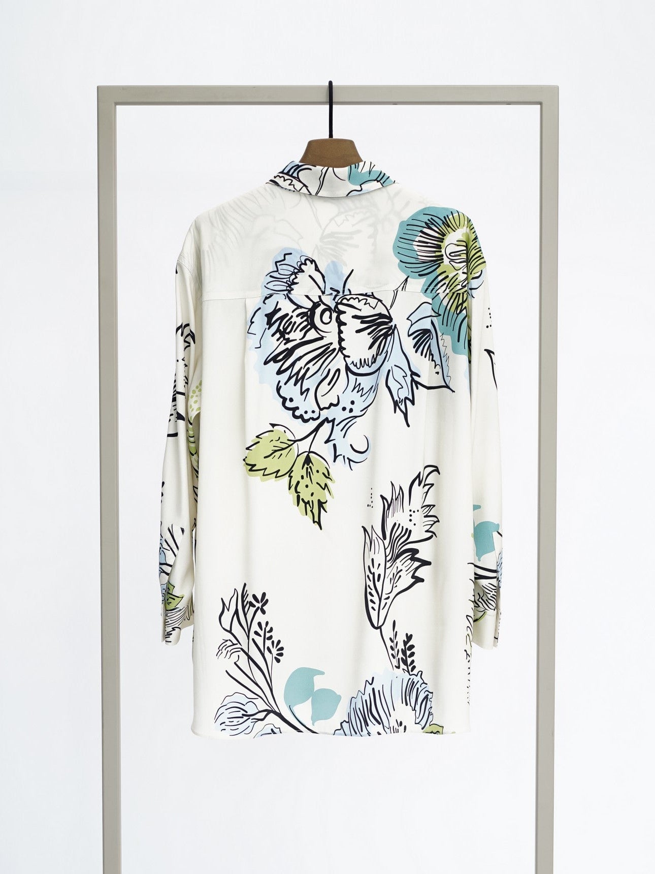 Herzens Silk Blouse Sap Green Multi