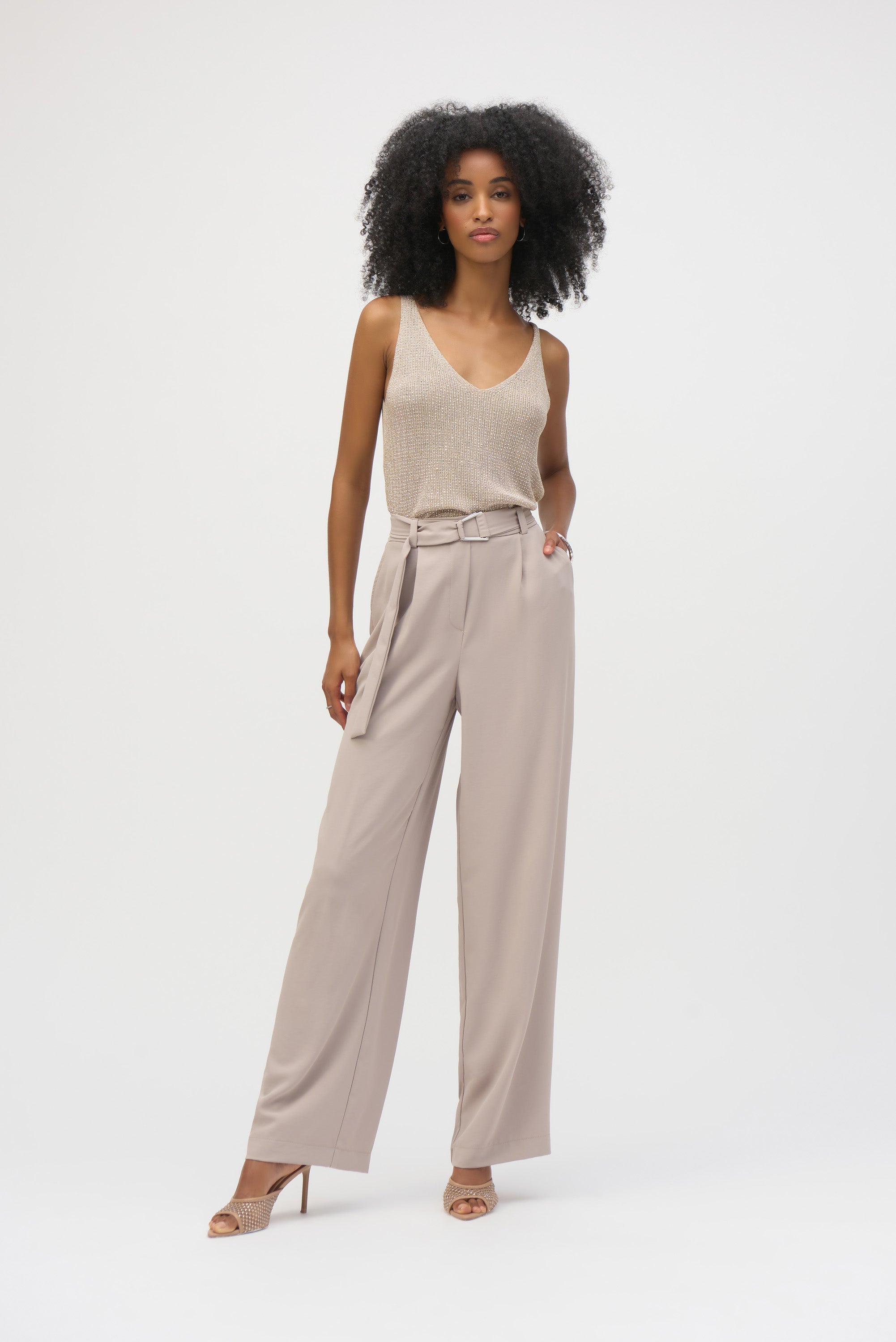 Joseph Ribkoff Metallic Knitted Camisole