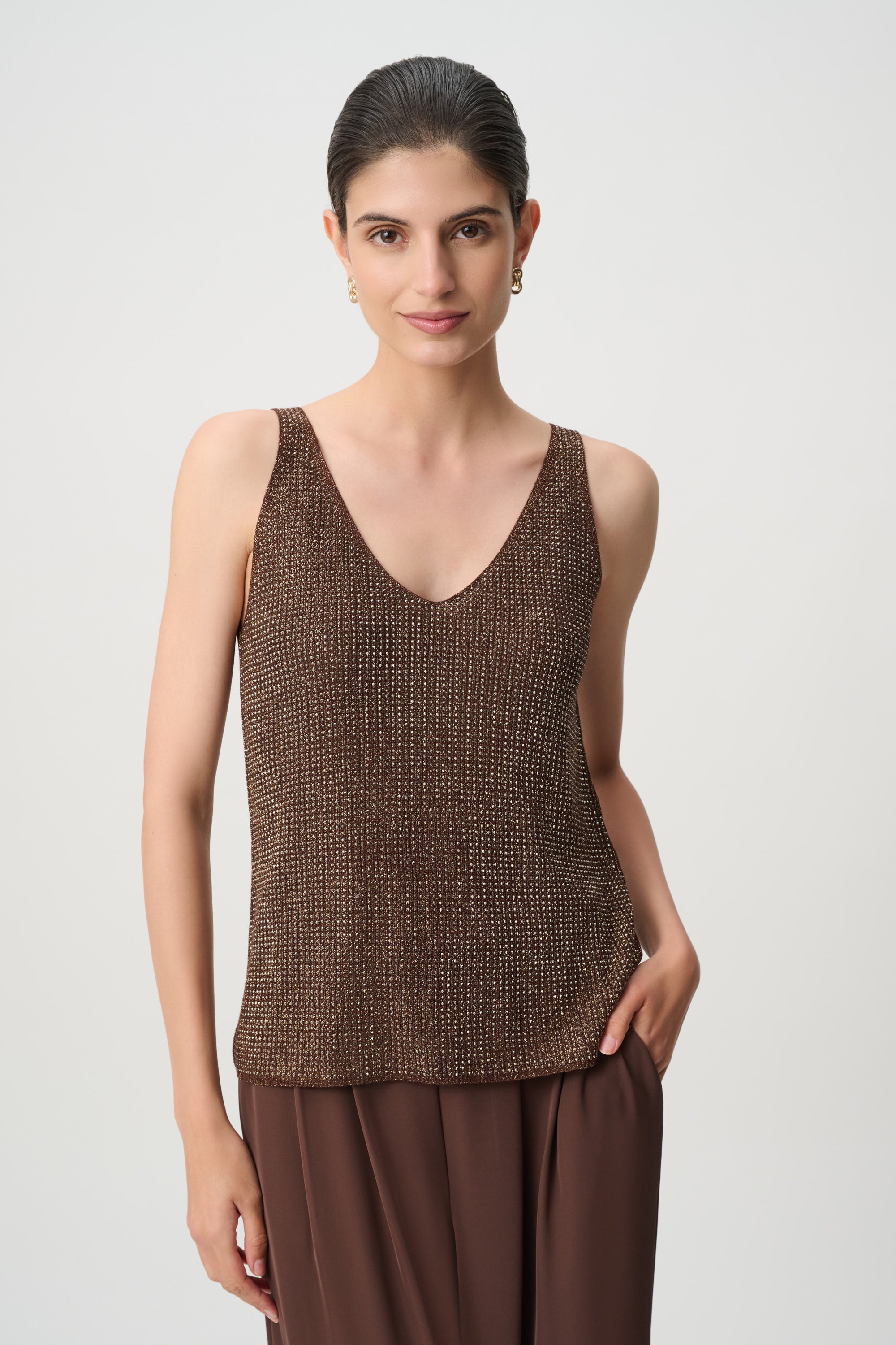 Joseph Ribkoff Metallic Knitted Camisole
