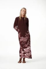 Oneseason Sienna-Sangeria Palm-Viscose/Crepe-Sangeria