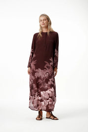 Oneseason Sienna-Sangeria Palm-Viscose/Crepe-Sangeria