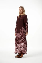 Oneseason Sienna-Sangeria Palm-Viscose/Crepe-Sangeria