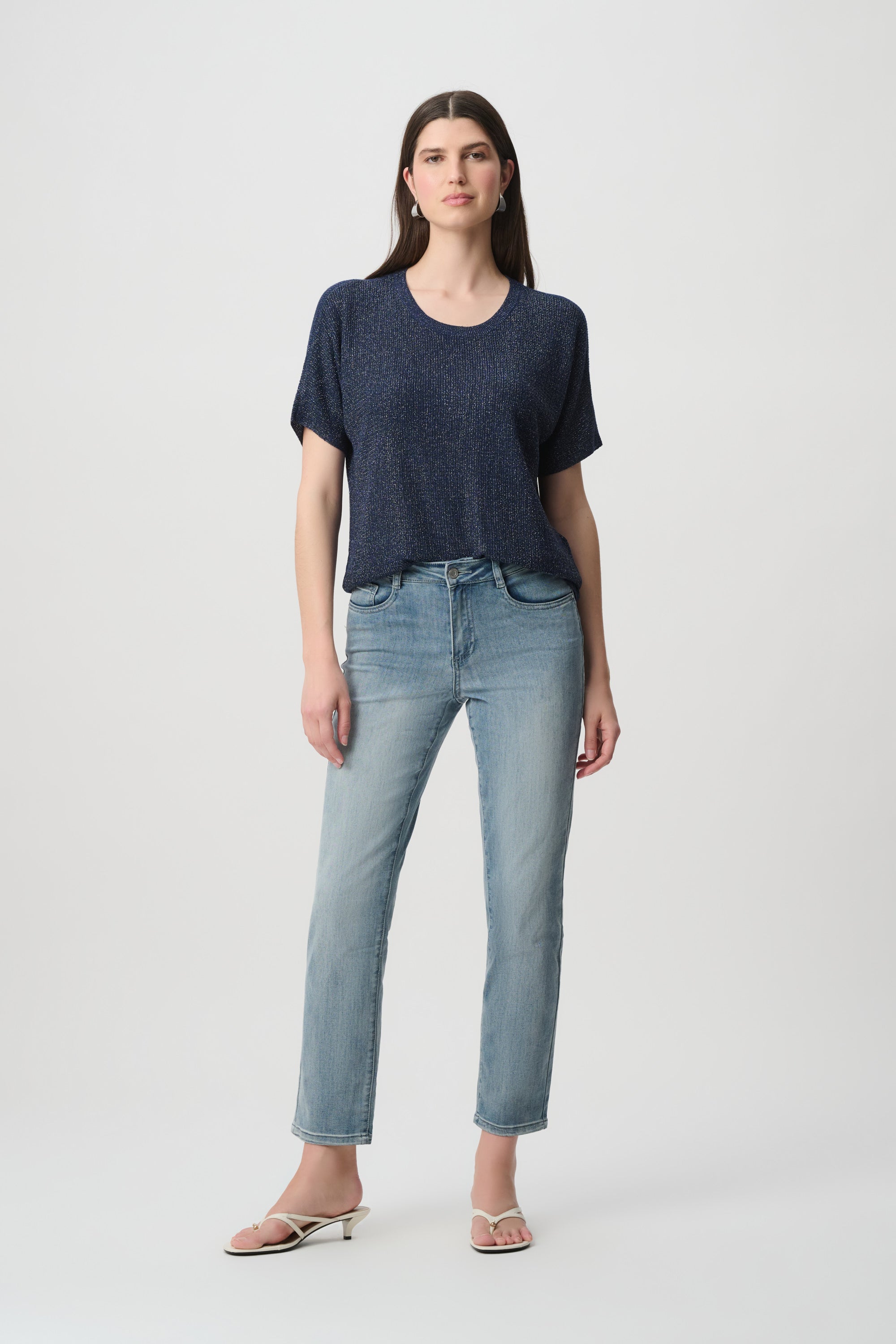 Joseph Ribkoff Rhinestones Knit T-Shirt