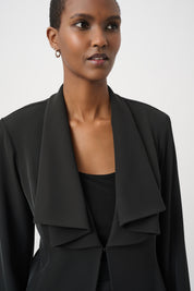 Joseph Ribkoff Draped Shawl Collar Cropped Blazer 264072