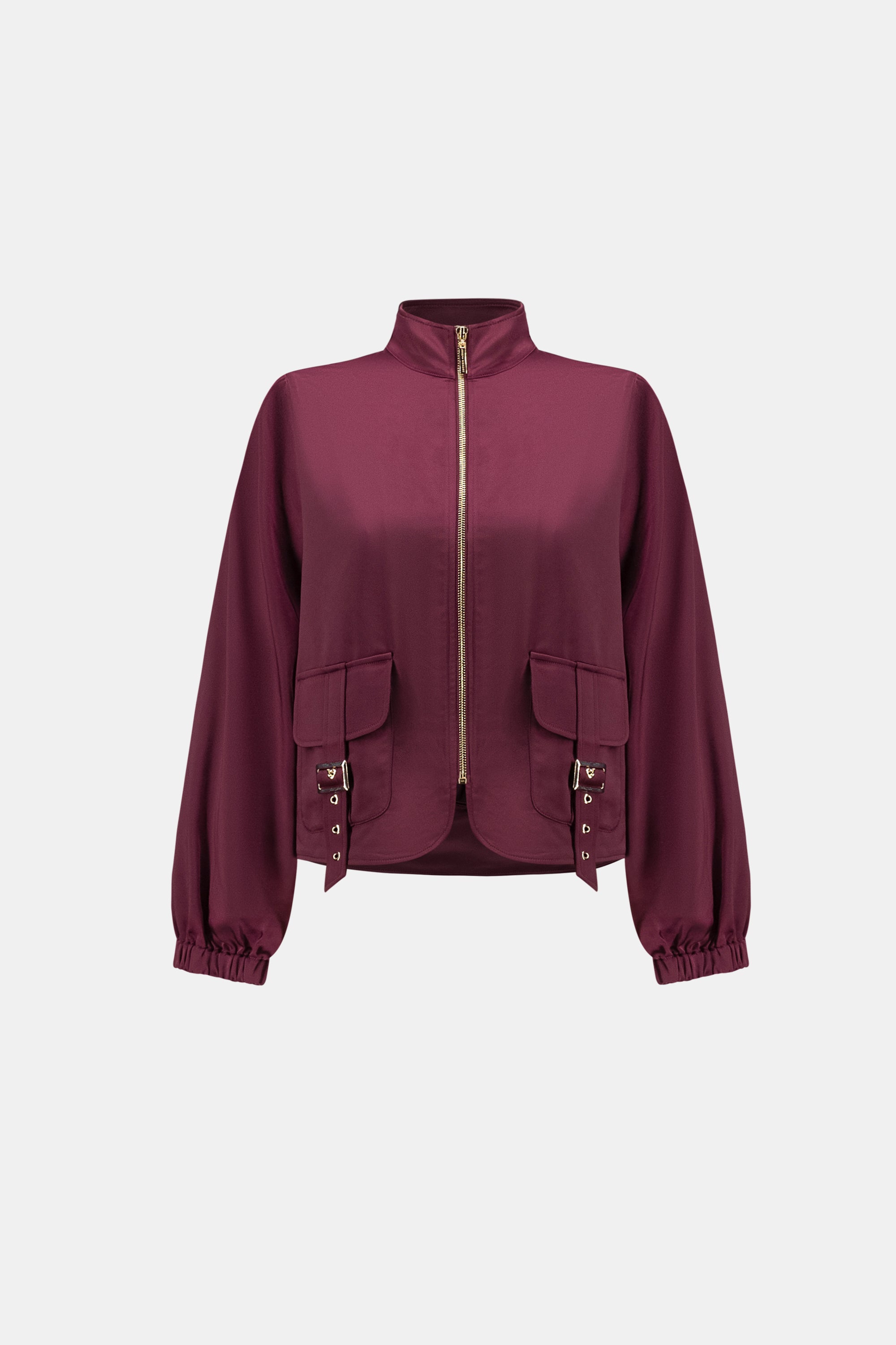 Joseph Ribkoff Satin Puff Sleeve Utility Jacket