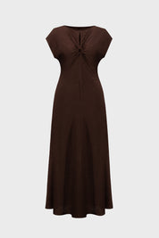 Joseph Ribkoff Crushed Satin Midi A-Line Dress