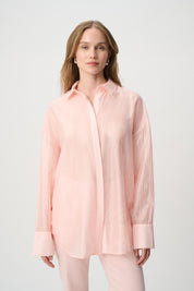 Joseph Ribkoff Rhinestone-Embellished Sheer Blouse