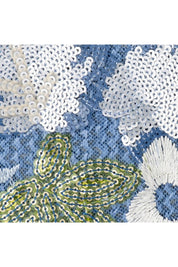 Olga Berg Greta Floral Beaded Clutch