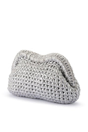 Olga Berg Taylor Crochet Clutch Bag