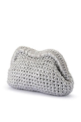 Olga Berg Taylor Crochet Clutch Bag