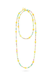 Talis Chains Long Beaded Necklace — Yellow Jade