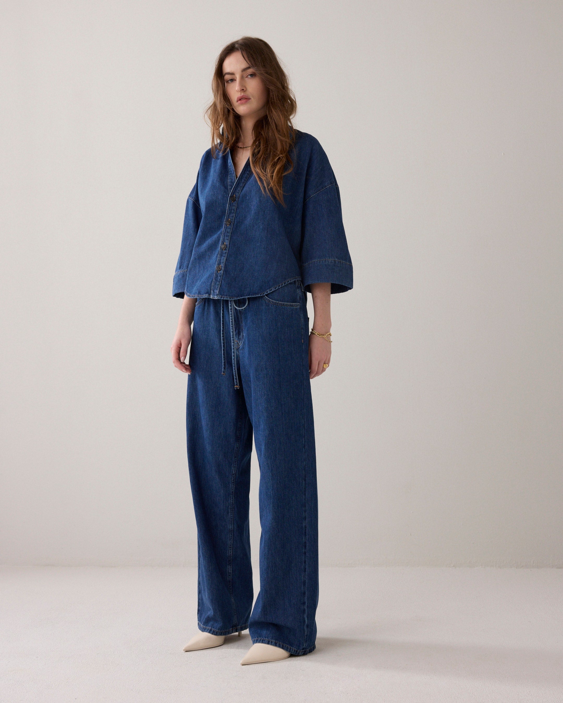 Summum Woman Denim Kimono Blouse