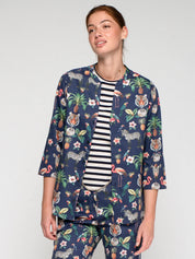 Vilagallo Juiet Navy Jungle Disco Marino Print Shirt