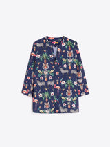 Vilagallo Juiet Navy Jungle Disco Marino Print Shirt