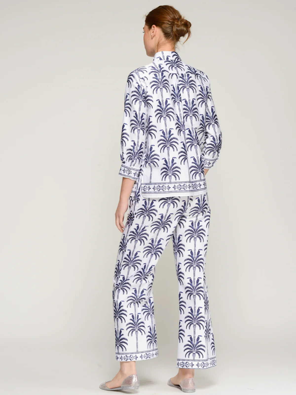 Vilagallo Tiffany Palm Trees & Toucan Print Shirt