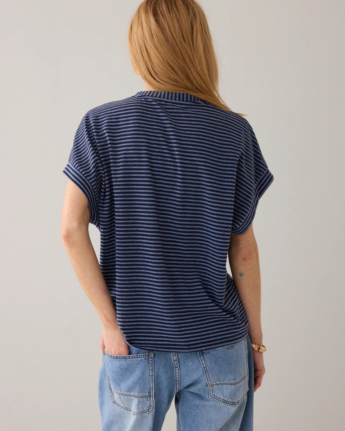 Summum Woman Two-tone Lurex Stripe Top