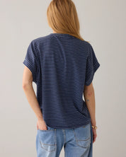 Summum Woman Two-tone Lurex Stripe Top