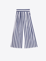 Vilagallo Pleated Stripe Navy/White Trousers