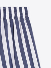 Vilagallo Pleated Stripe Navy/White Trousers