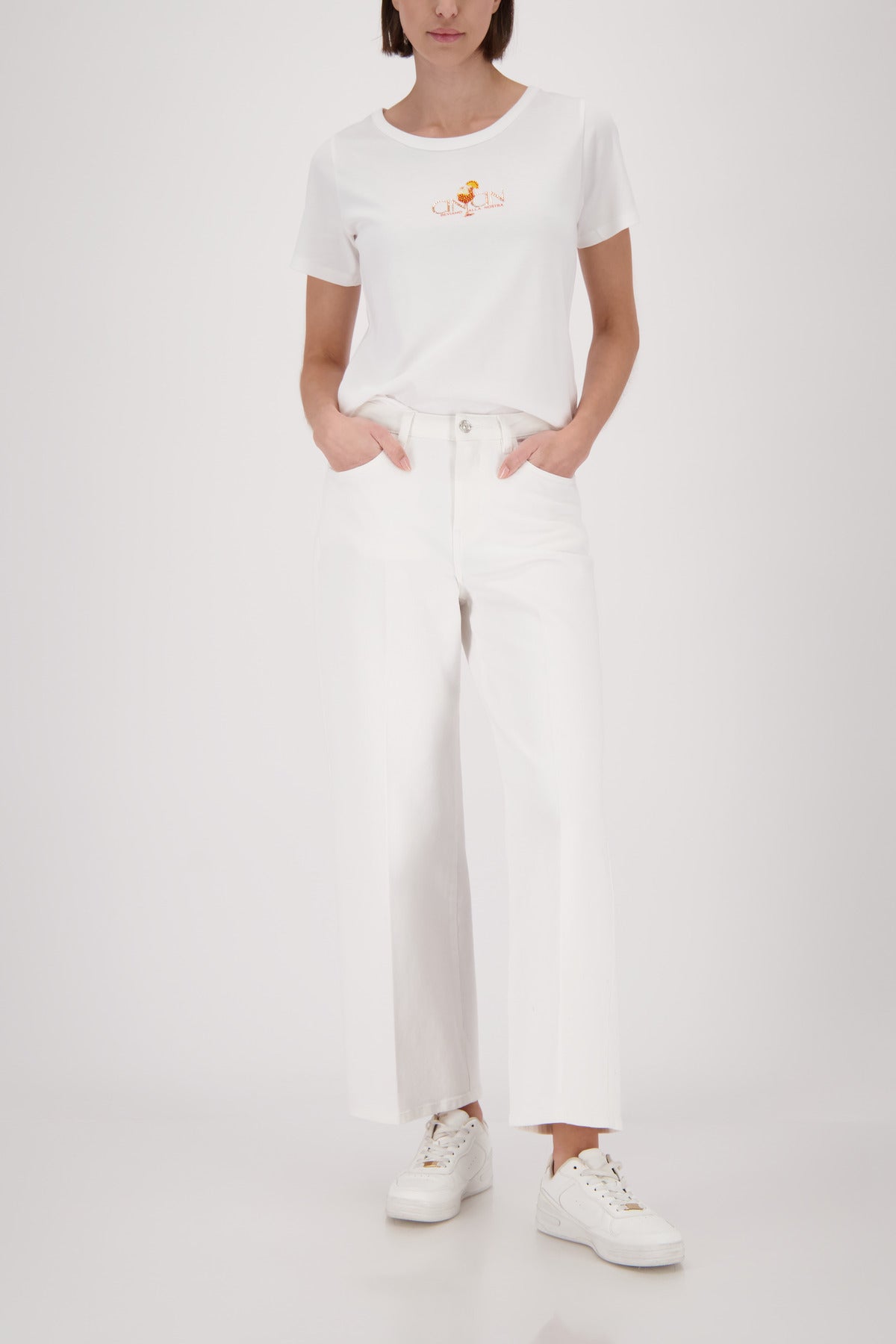 Monari CinCin Short Sleeve T-Shirt with Rhinestones