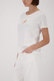 Monari CinCin Short Sleeve T-Shirt with Rhinestones