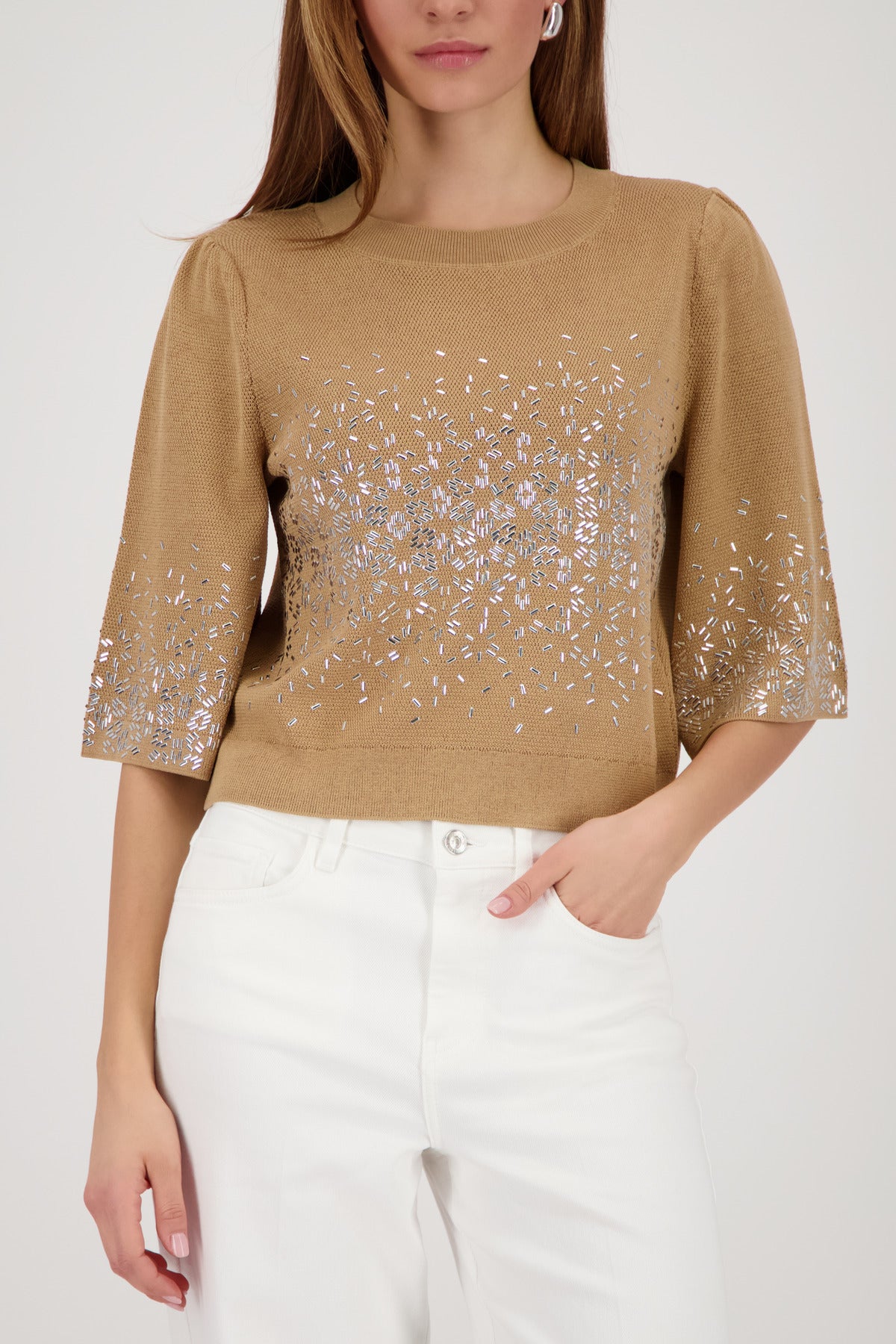 Monari Viva Italia Pullover with Jewelry Details