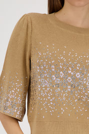 Monari Viva Italia Pullover with Jewelry Details