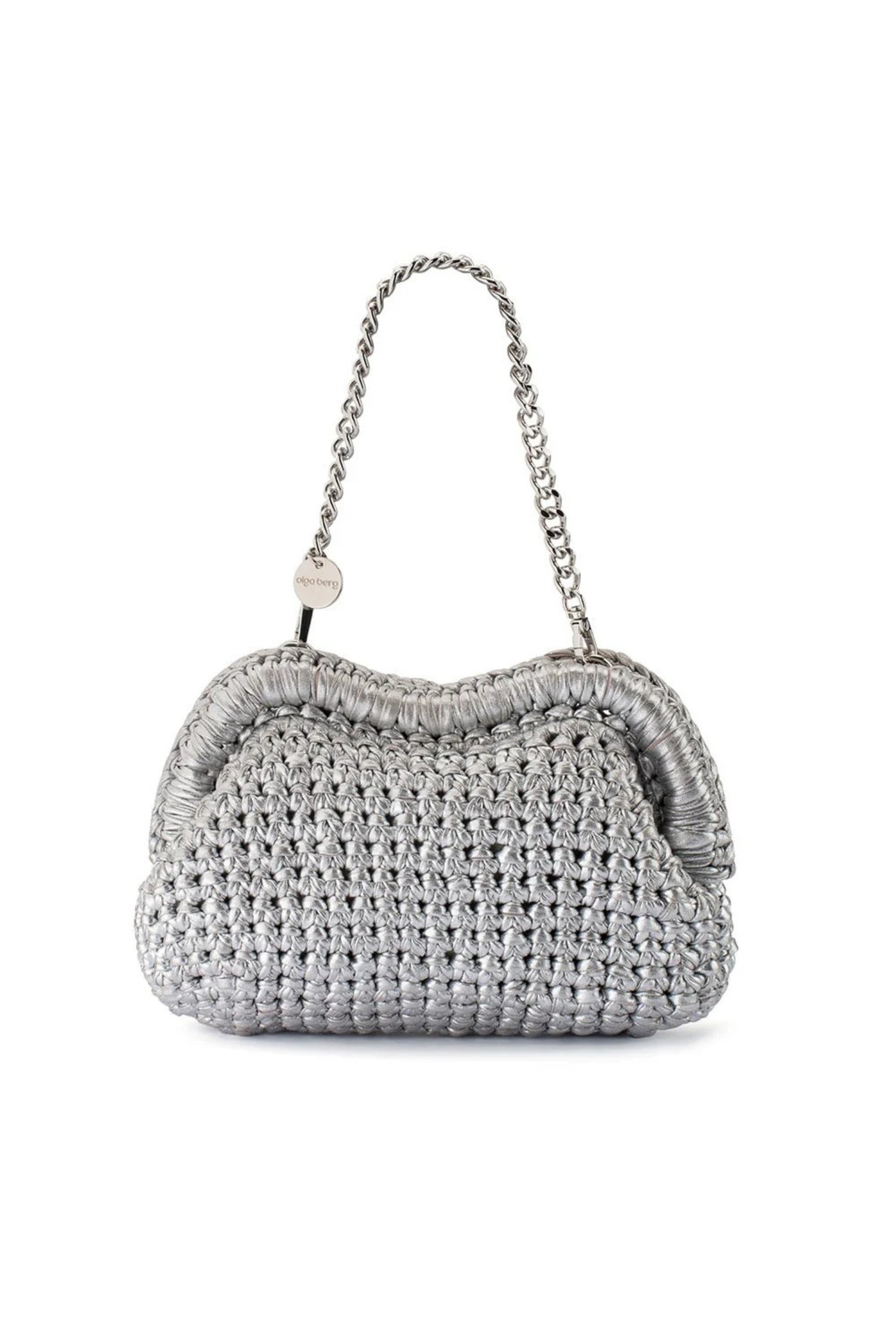 Olga Berg Taylor Crochet Clutch Bag