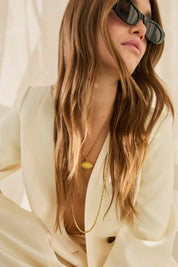 Talis Chains Yellow Jade Eye Pendant Necklace