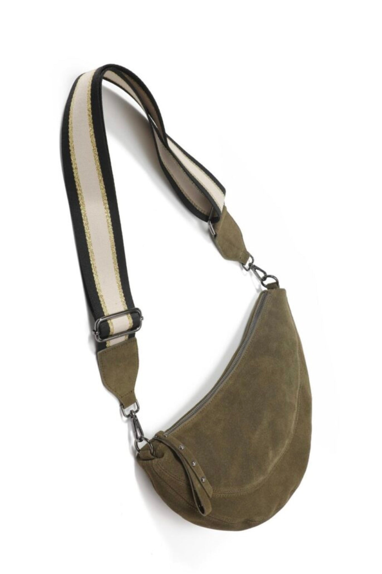 Hi Ho & Co Crescent Suede Leather Crossbody Bag