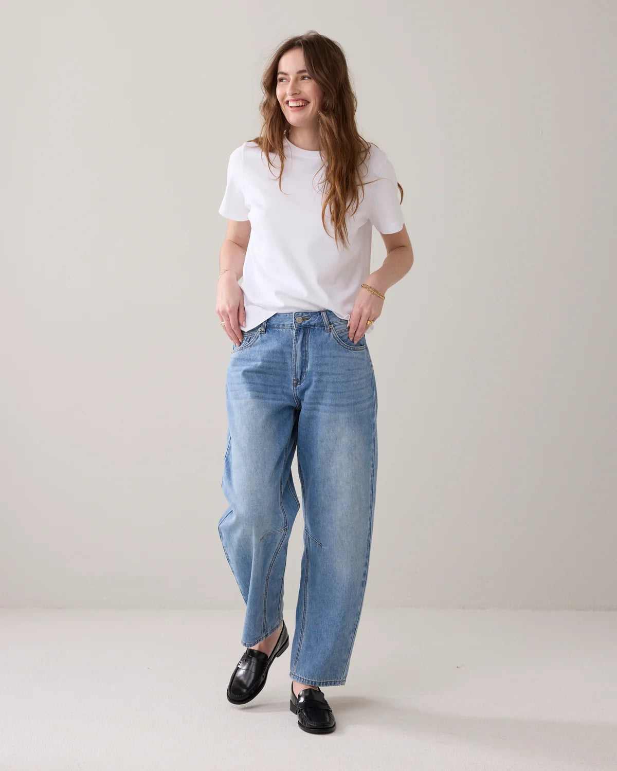 Summum Woman Blue Daze Cocoon-Fit Jeans — Rinse Wash