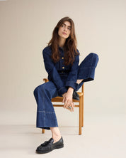 Summum Woman Flared Jeans in Rinse Denim