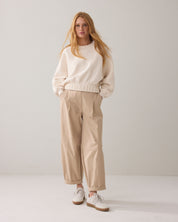 Summum Woman Balloon Fit Cotton Blend Pants Alpaca