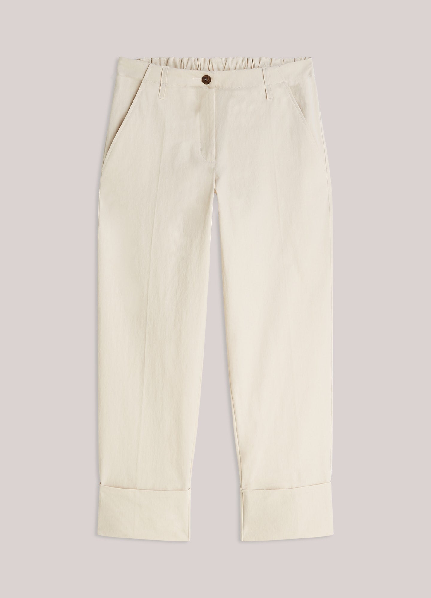 Summum Woman Cotton Blend Pants Ivory